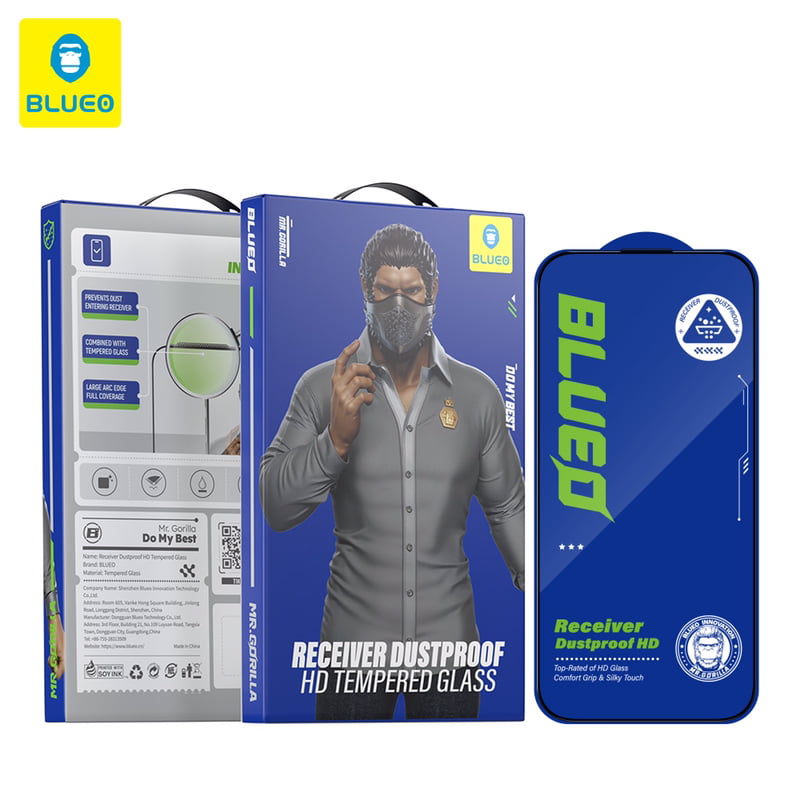 گلس ، محافظ صفحه بلو ضد گرد و غبار Blueo Receiver Dustproof HD Glass Iphone